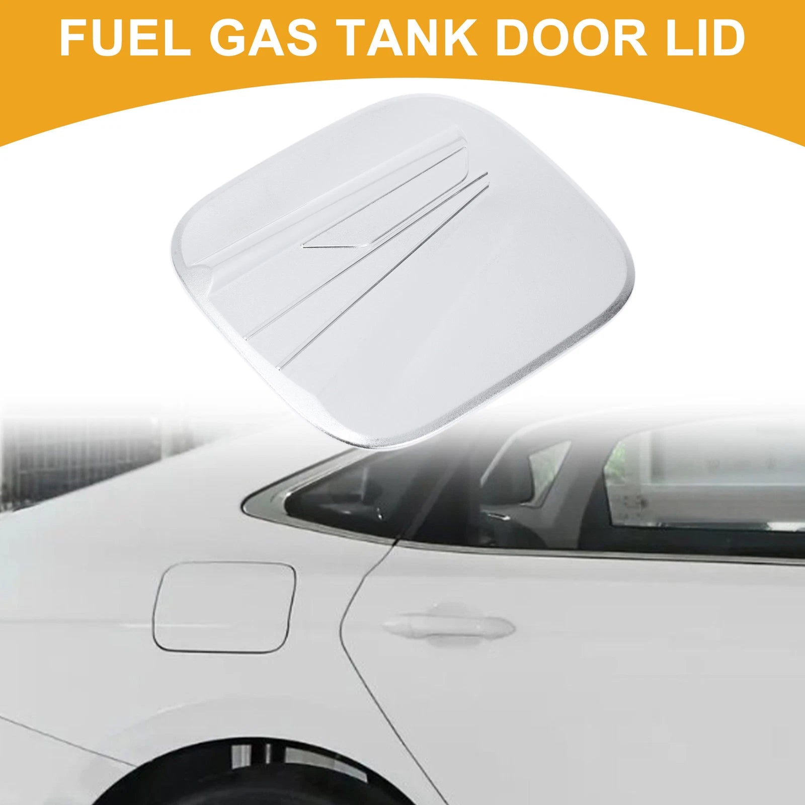 Fuel Tank Door Cap for Toyota Highlander (2022–2025) Chrome Silver Tone