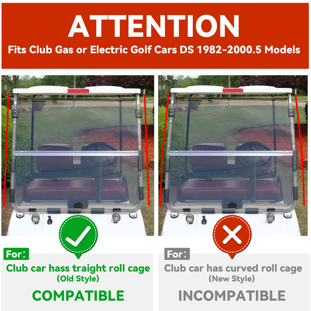 Tinted Impact Resistant Windshield for Club Car DS (1982-2000.5)
