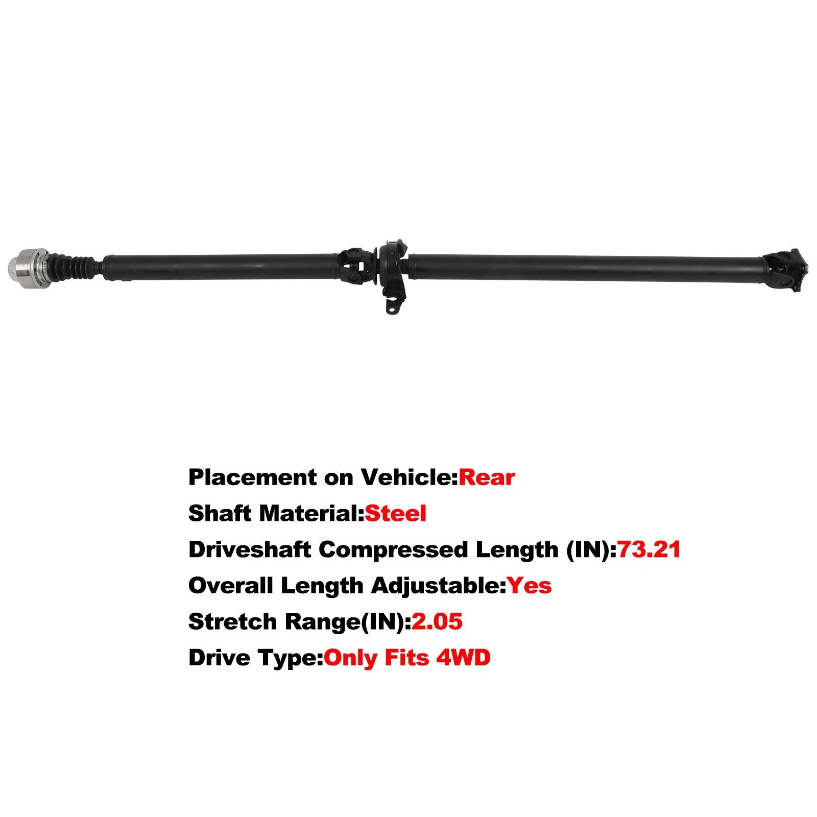 Rear Driveshaft for Mercury Mariner (2008–2011) V6 3.0L 4WD AT 936-892 65-2008