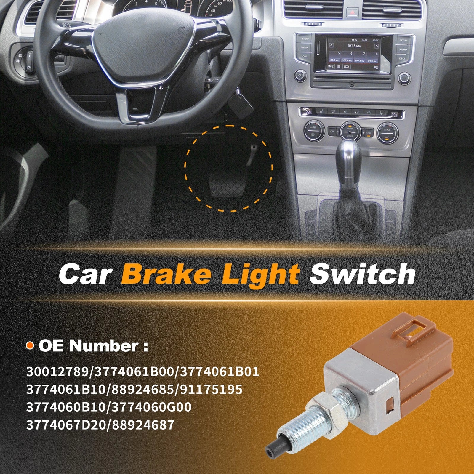 Brake Light Switch for Chevrolet Metro (1992) 30012789