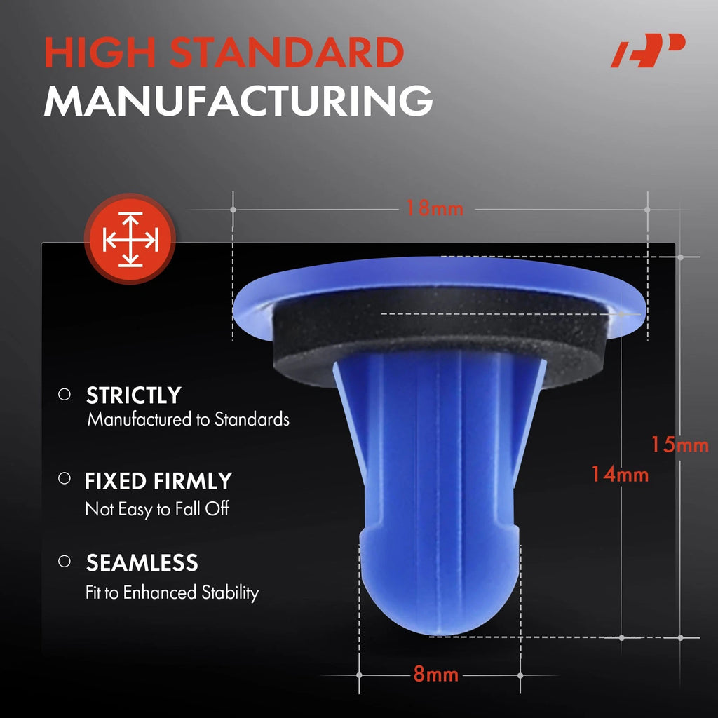 50Pcs 8mm Nylon Tail Light Grommet Clips for Honda