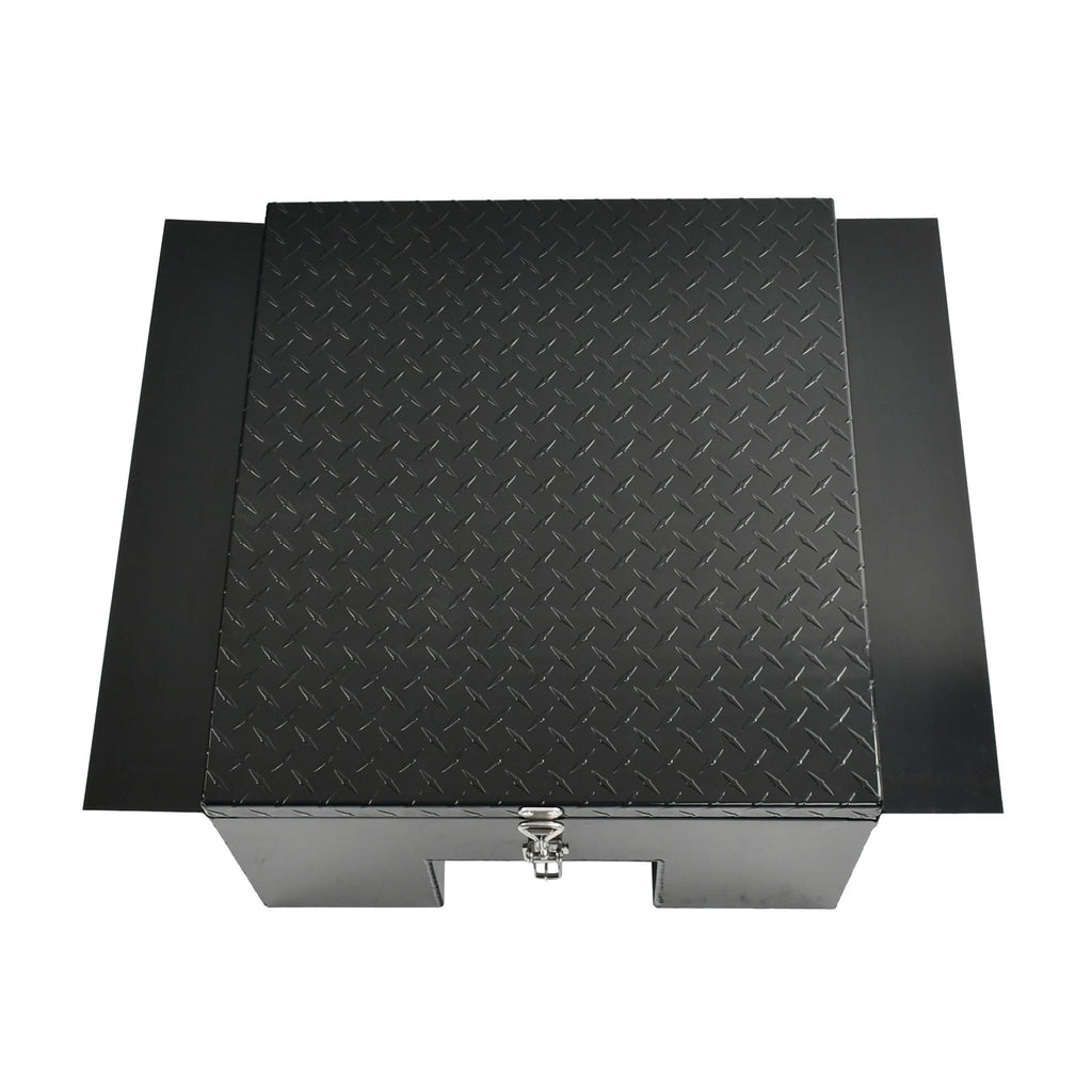 Diamond Tread Aluminum In-Frame Tool Box for Trucks (22"x24"x12")