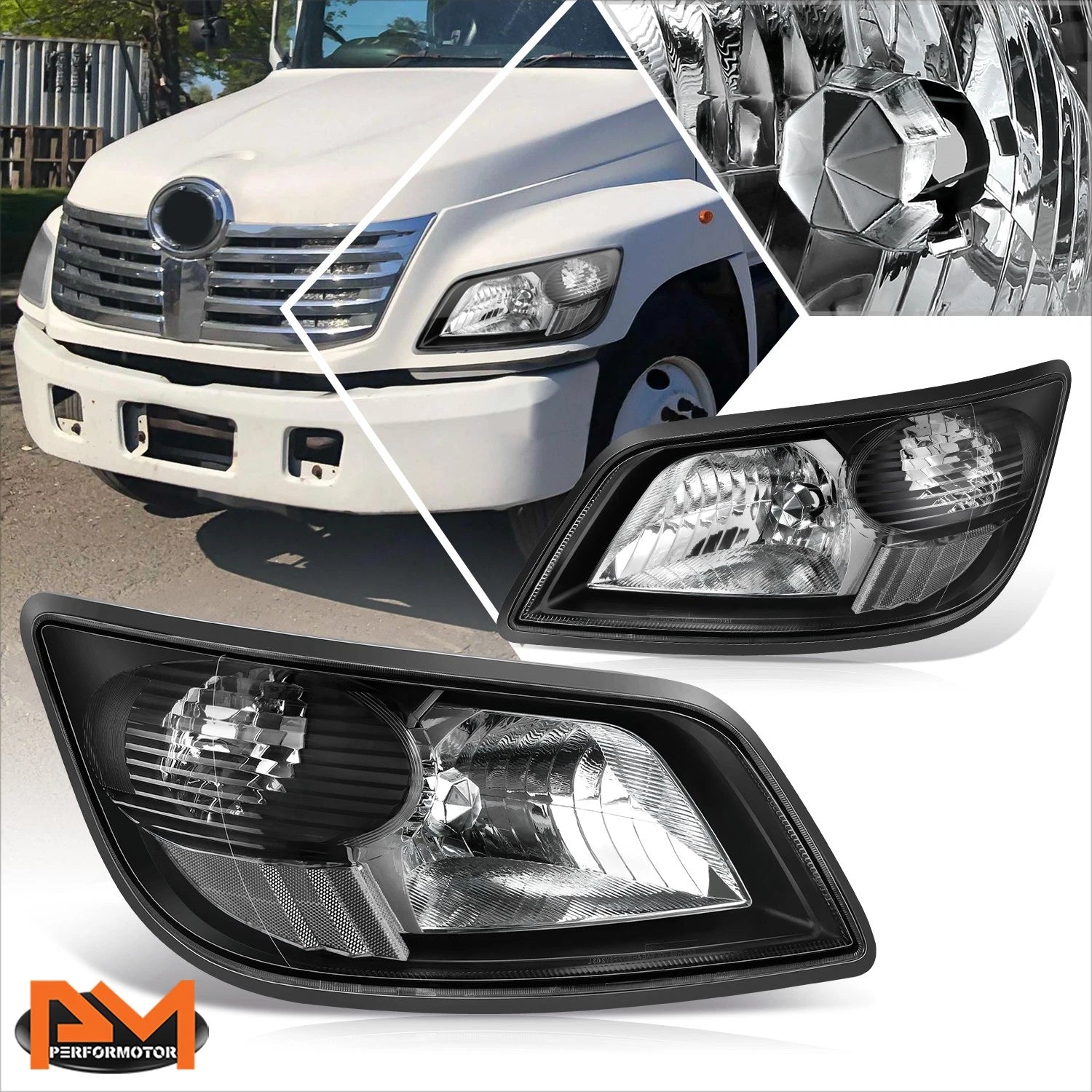 Projector Headlights for Cadillac SRX (2010–2016) Clear Corner Black