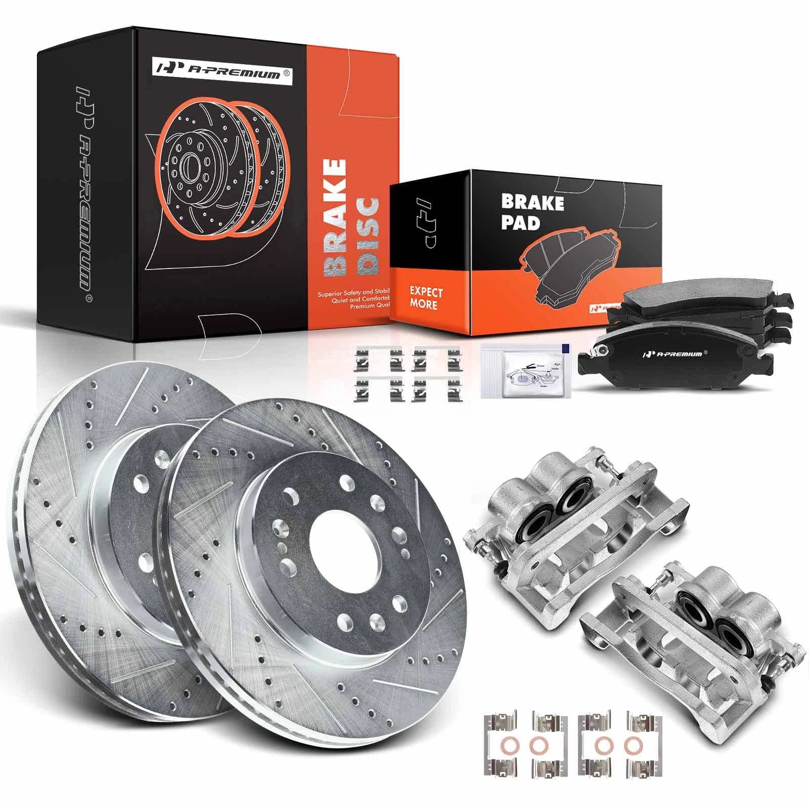 Front Drilled Brake Rotors & Ceramic Pads for Honda Odyssey (2005–2010)