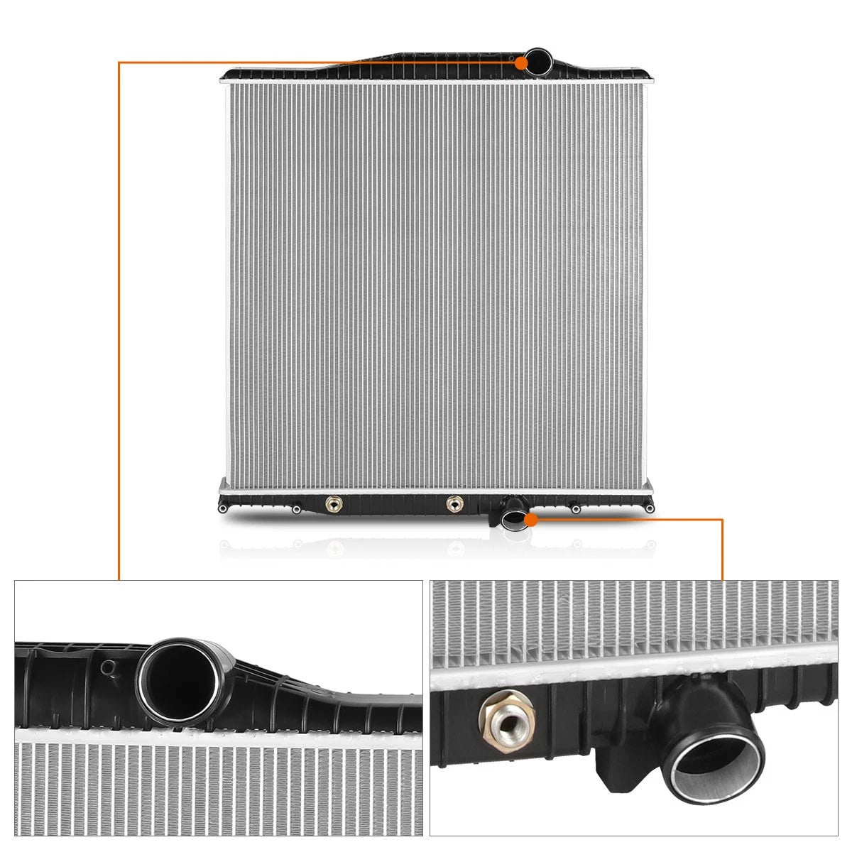 Aluminum Core 2-Row Radiator for Volvo VNM VNL/Mack CXN CHN (2003–2009)