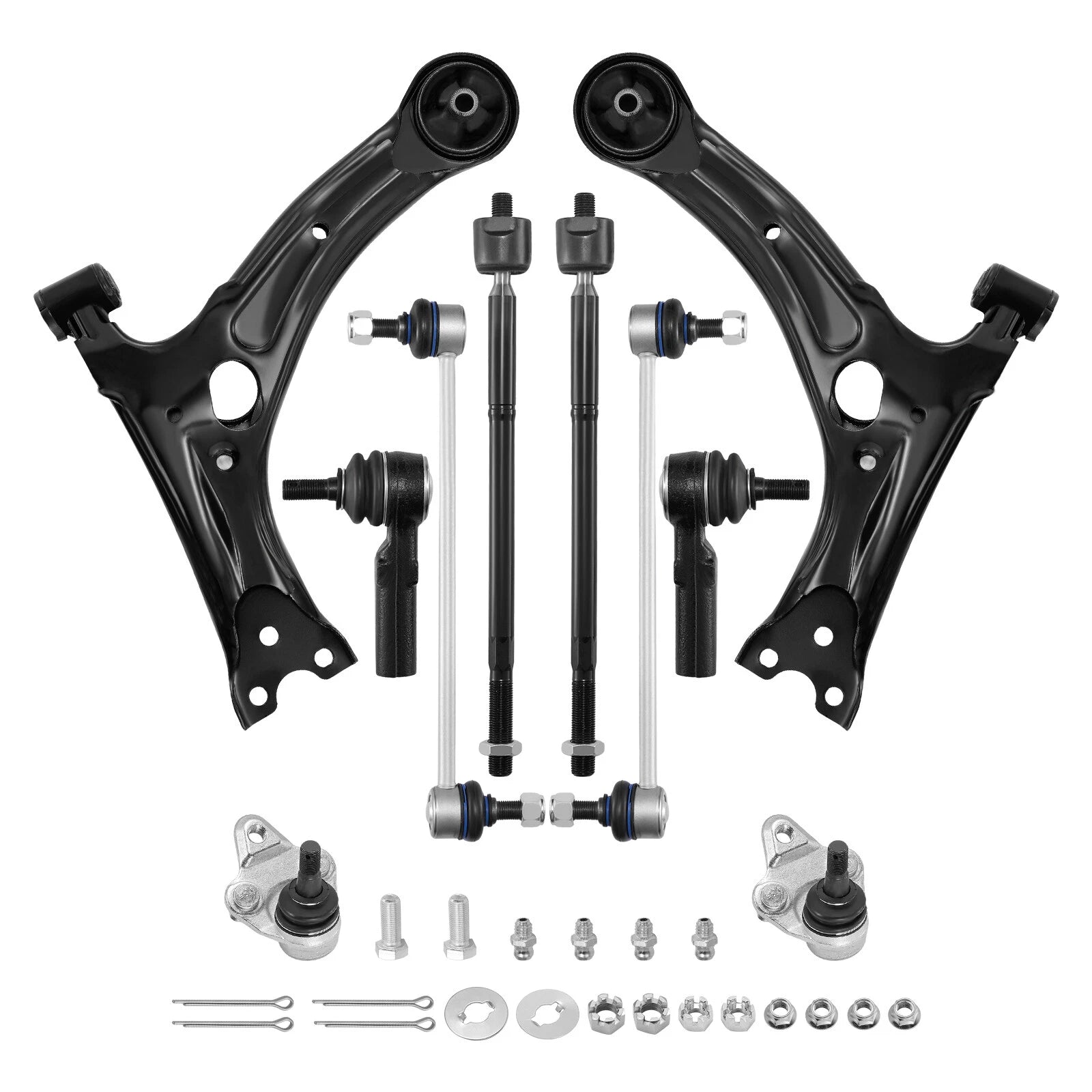 Front Lower Control Arm and Sway Bar and Tie Rod End for Toyota Corolla (2009–2013)