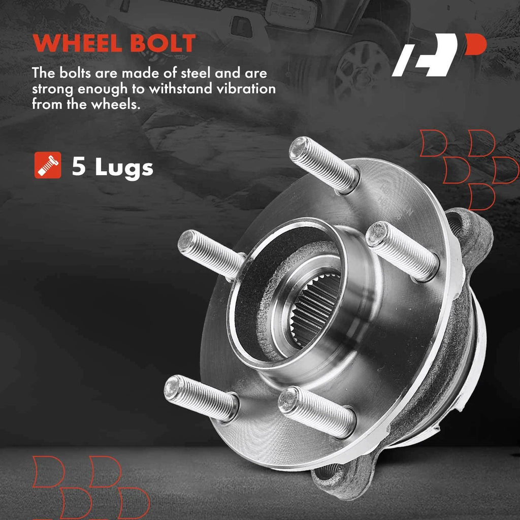 2X CV Axle Shaft and Wheel Hub Bearing for Nissan Altima (2013–2018)