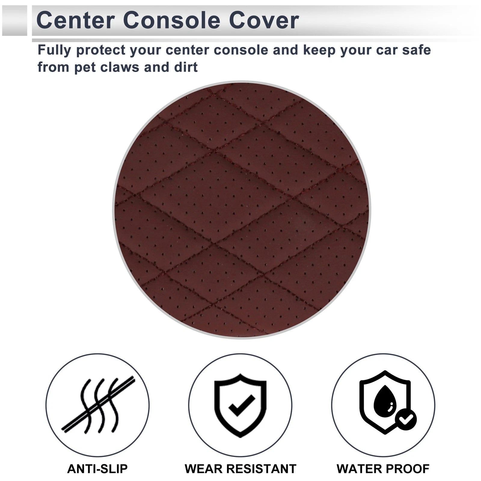 Center Console Cover with Storage Bag for BMW 7 Series (2016–2022) Red