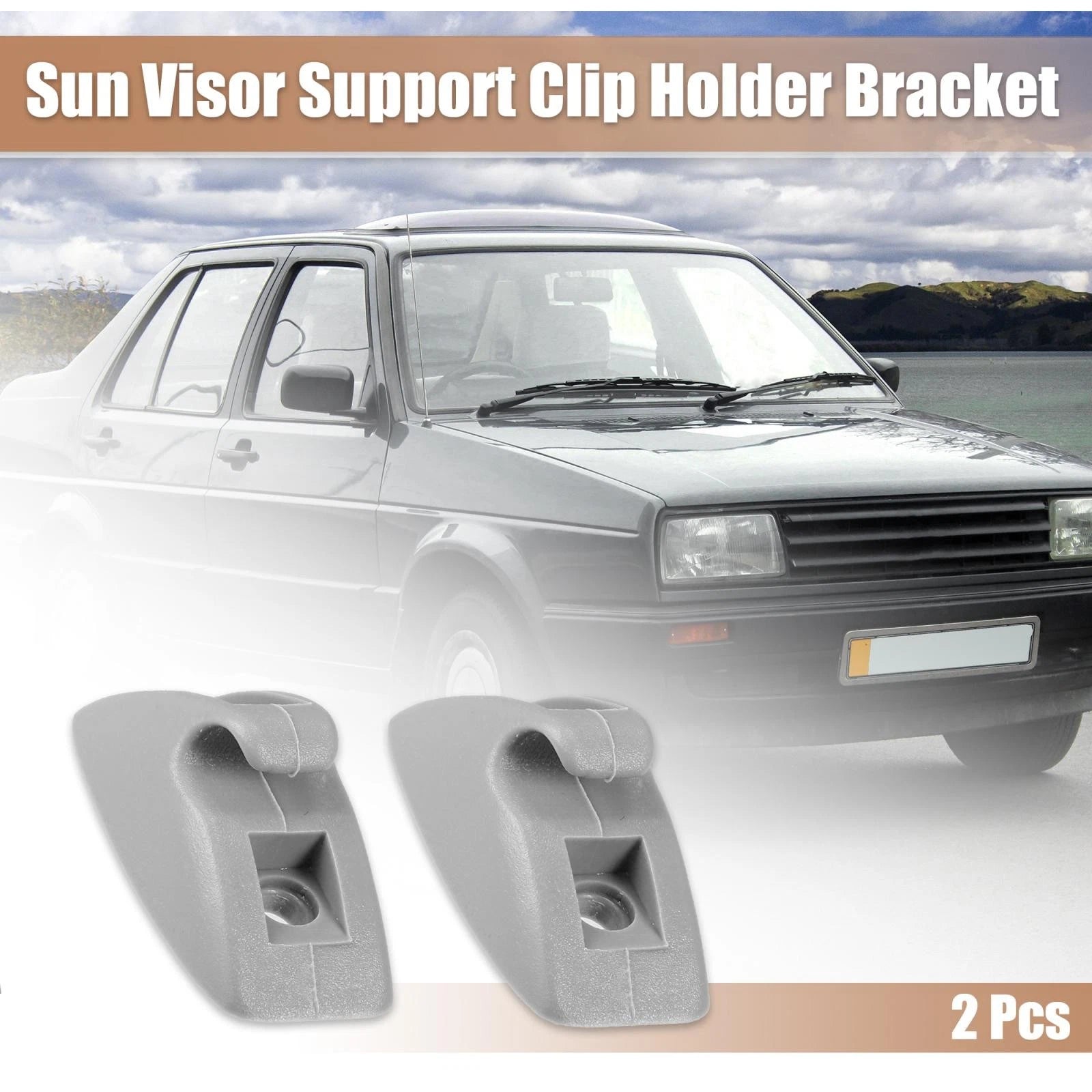 2X Sun Visor Support Clip Retainer for Volkswagen Golf Jetta MK1 (1974–1983)
