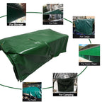 10'x20' Heavy Duty Green PVC Waterproof Tarp Cover for Patio Shelter