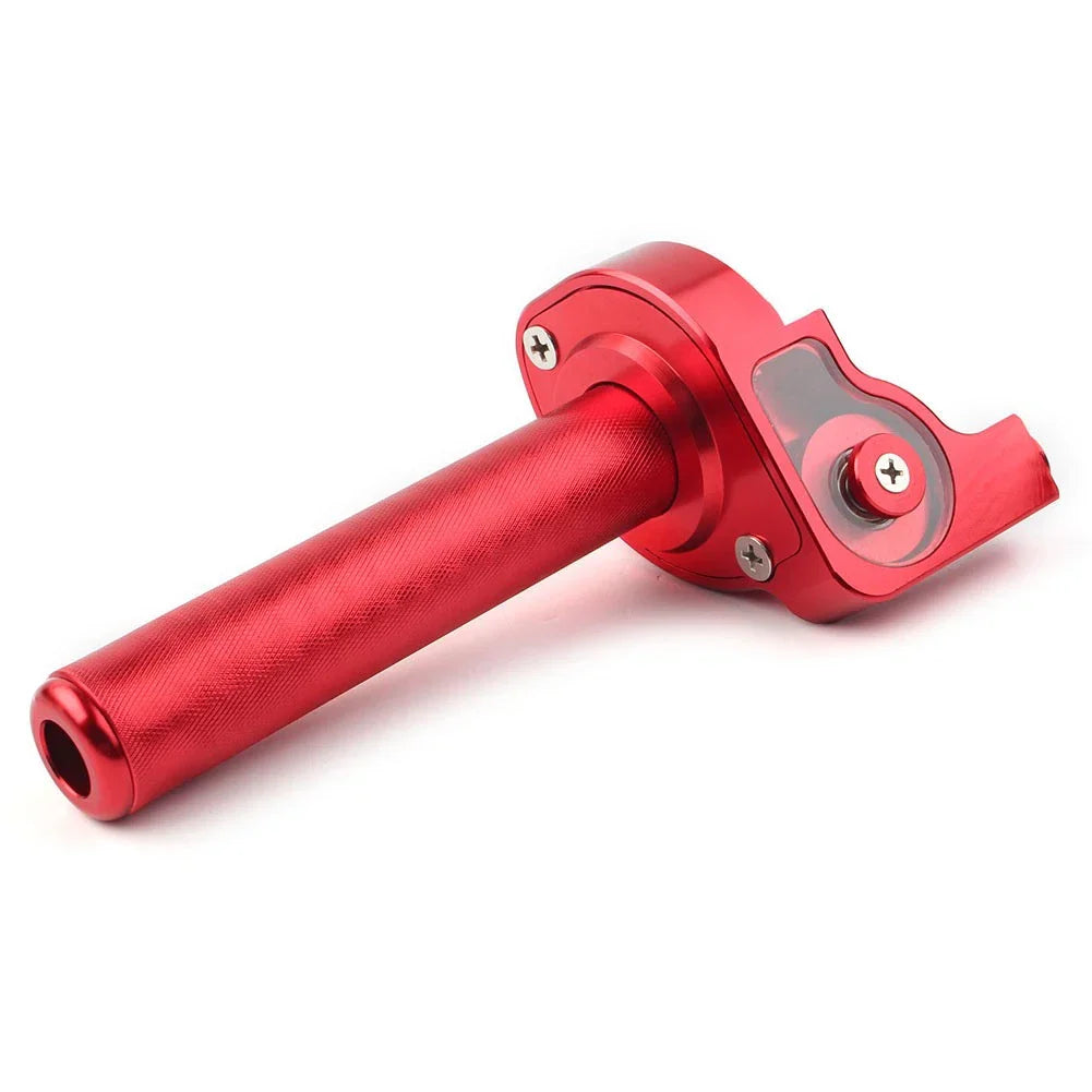 CNC 7/8'' Motor Handlebar Grip Twist Throttle for Universal Red