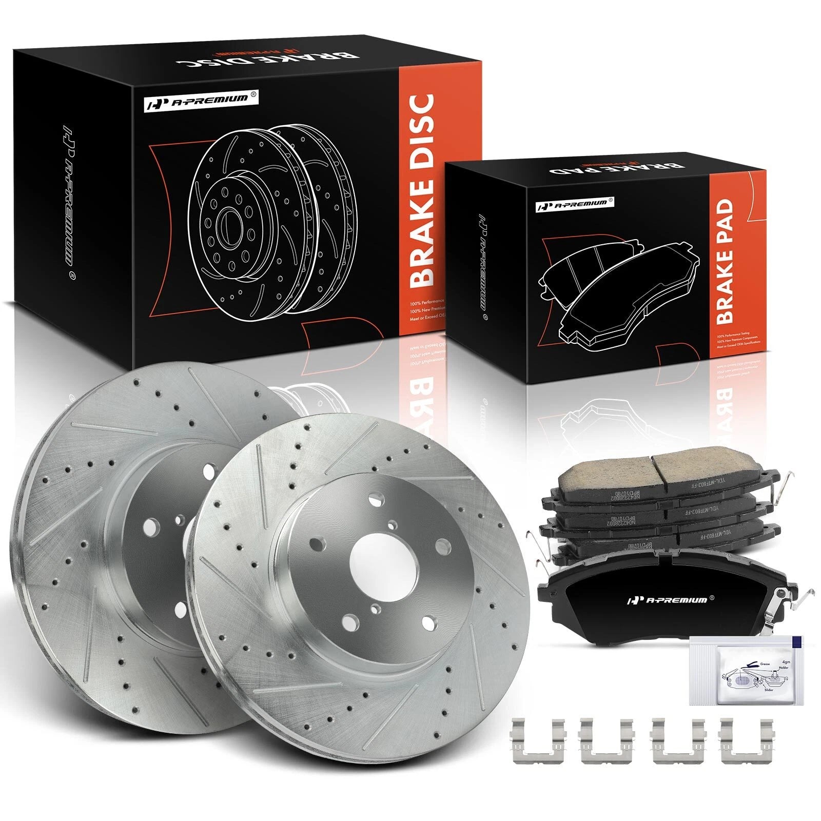 Front Side Drilled Rotors & Ceramic Pads for Subaru Legacy (2015)