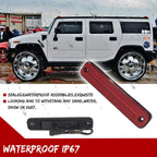 Set of 2 Red Lens LED Fender Side Marker Signal Lights for Hummer H2 (2003–2009)