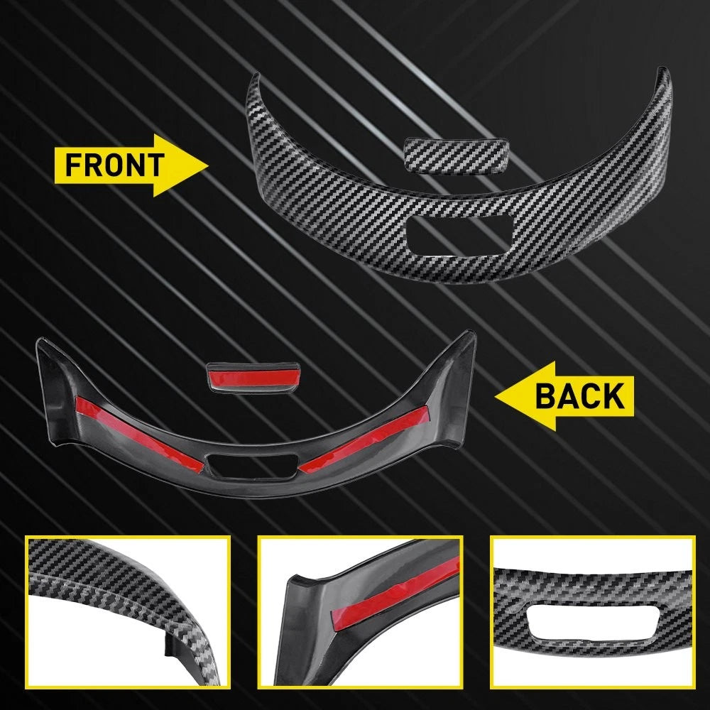 Carbon Fiber Console Armrest Button Trim for Benz C-Class (2015–2020)