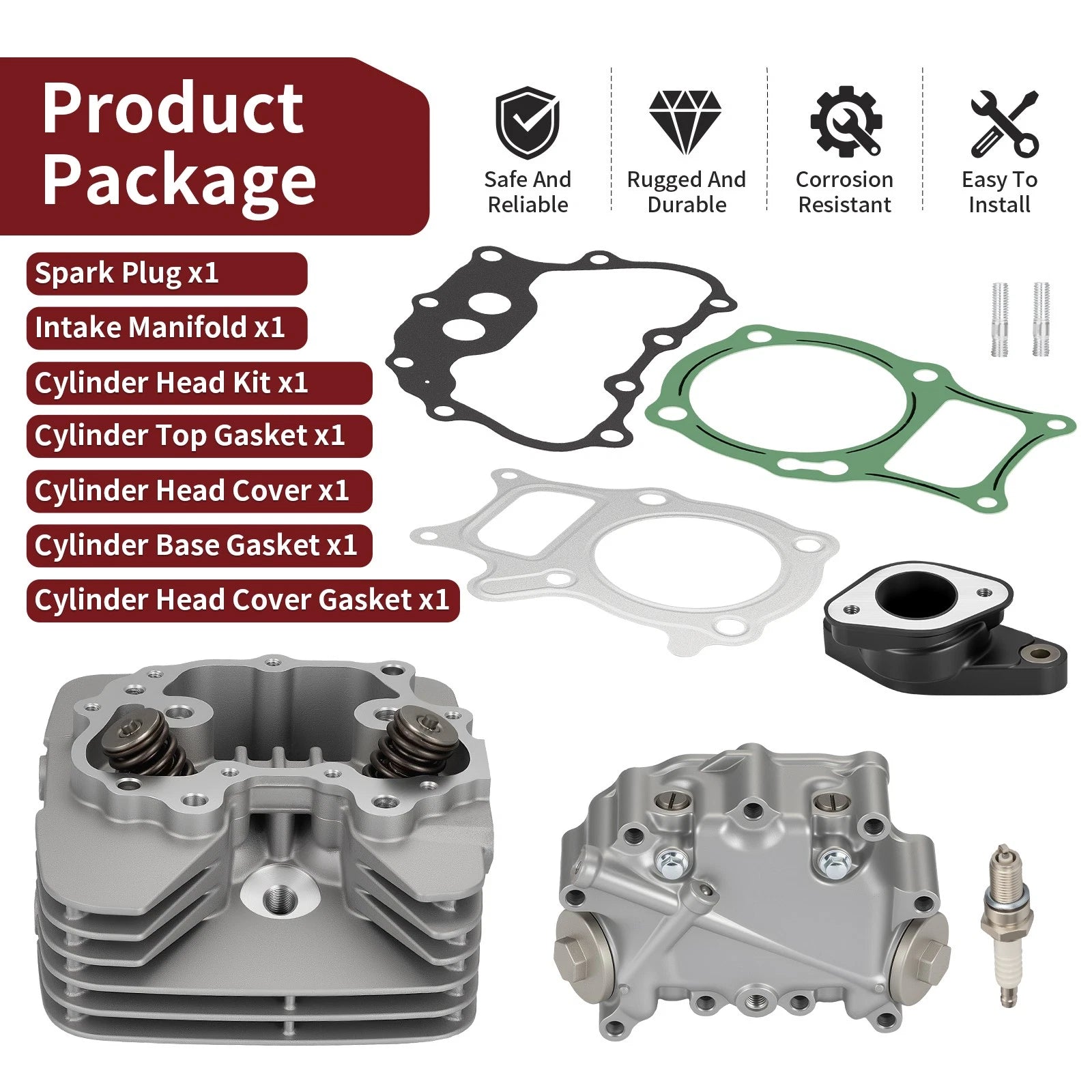 Cylinder Head Cover with Gasket for Honda TRX250X (2009-2014)