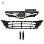 Set of 2 Front Upper and Lower Grilles for Hyundai (2014-2016)