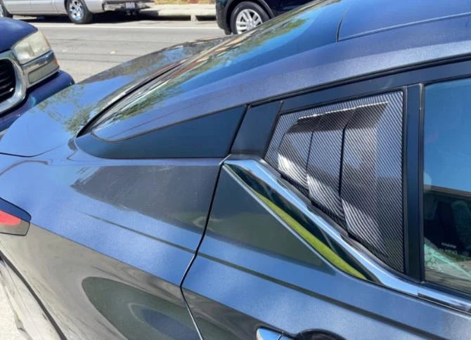 2X Side Window Louvers Cover Trim for Nissan Altima (2019–2023) Carbon Fiber