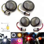 2" LED 1157 Turn Signal Light Inserts + Smoke Lens for Harley