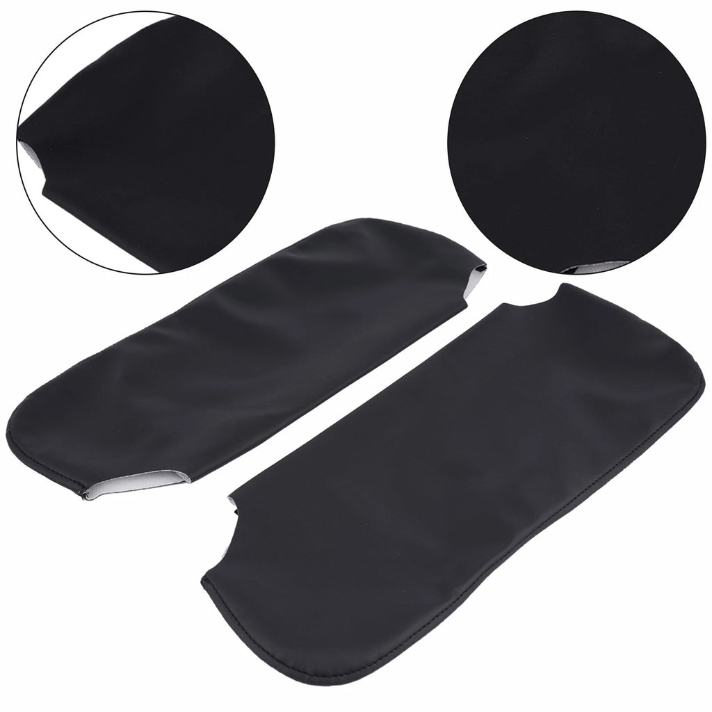 2X Leather Sun Visor Cover for Car (Front Left Right)