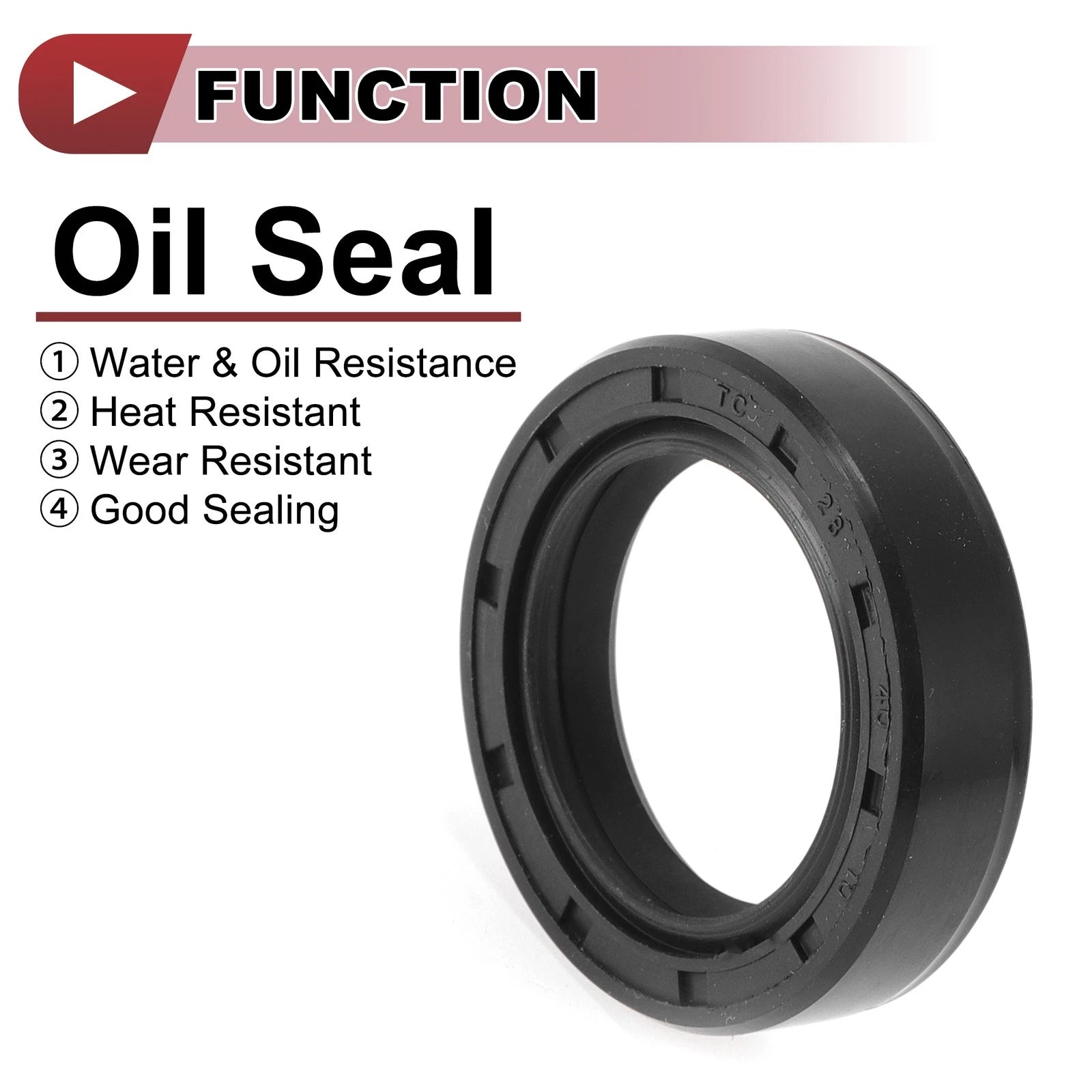 Set of 5 Rotary Shaft Oil Seals 28x40x10mm Nitrile Rubber 672668828489