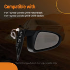 Left Side Mirror for Toyota Corolla (2014–2019) 8794002F51C0, Signal, Power, Black