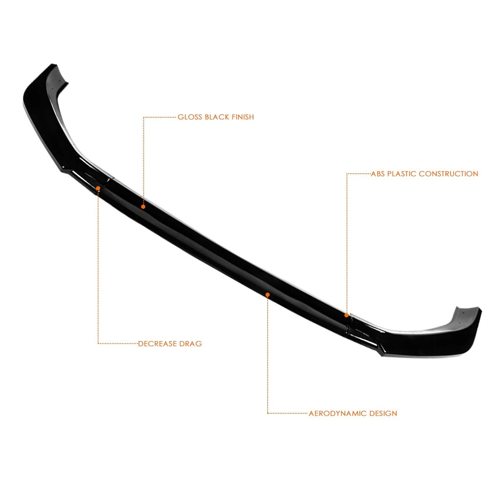 Gloss Black Front Bumper Splitter Lip for VW Golf MK7.5 (2018–2021)