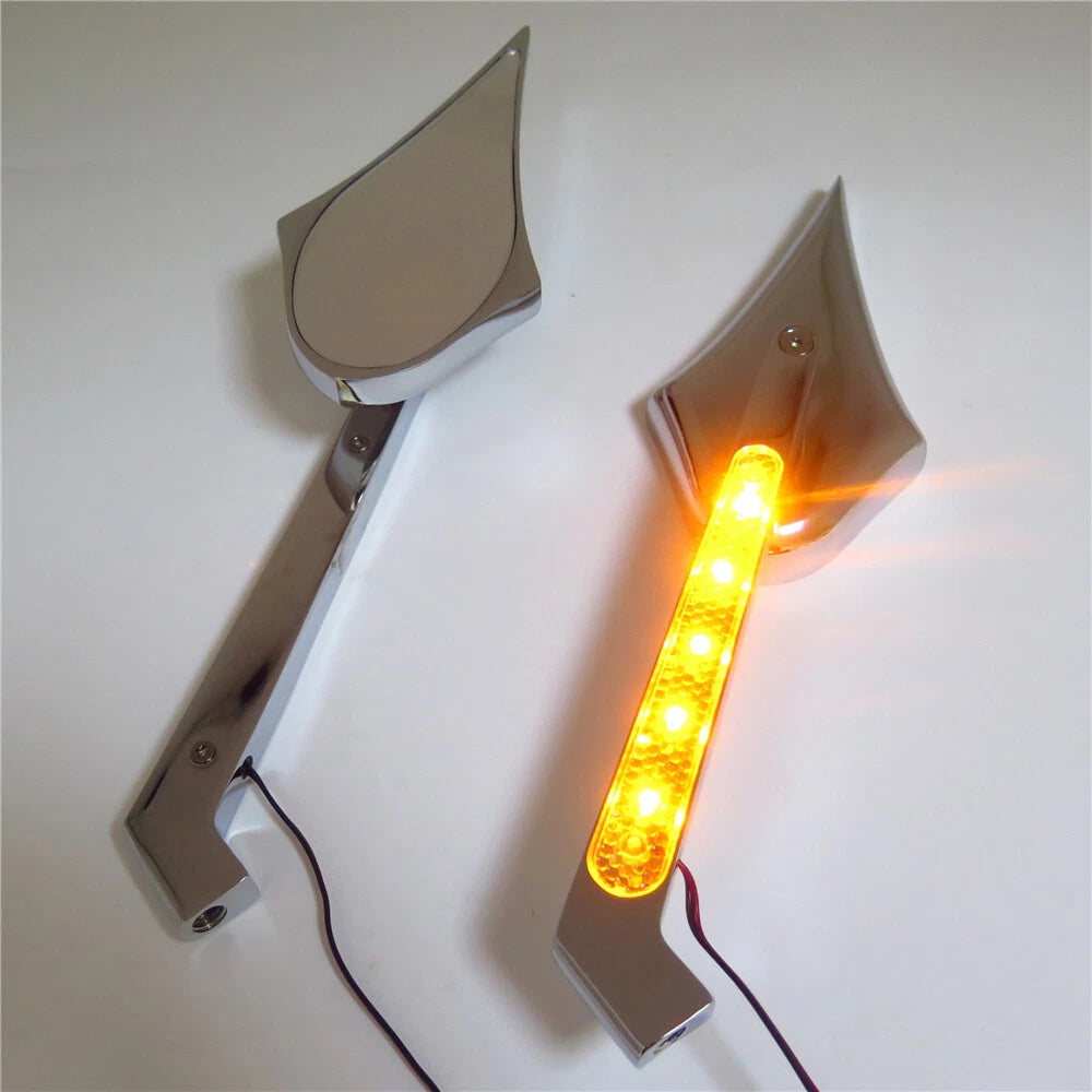 LED Turn Signal Spike Diamond Racing Mirror for Honda CBR600RR Kawasaki Ninja (2003–2023)