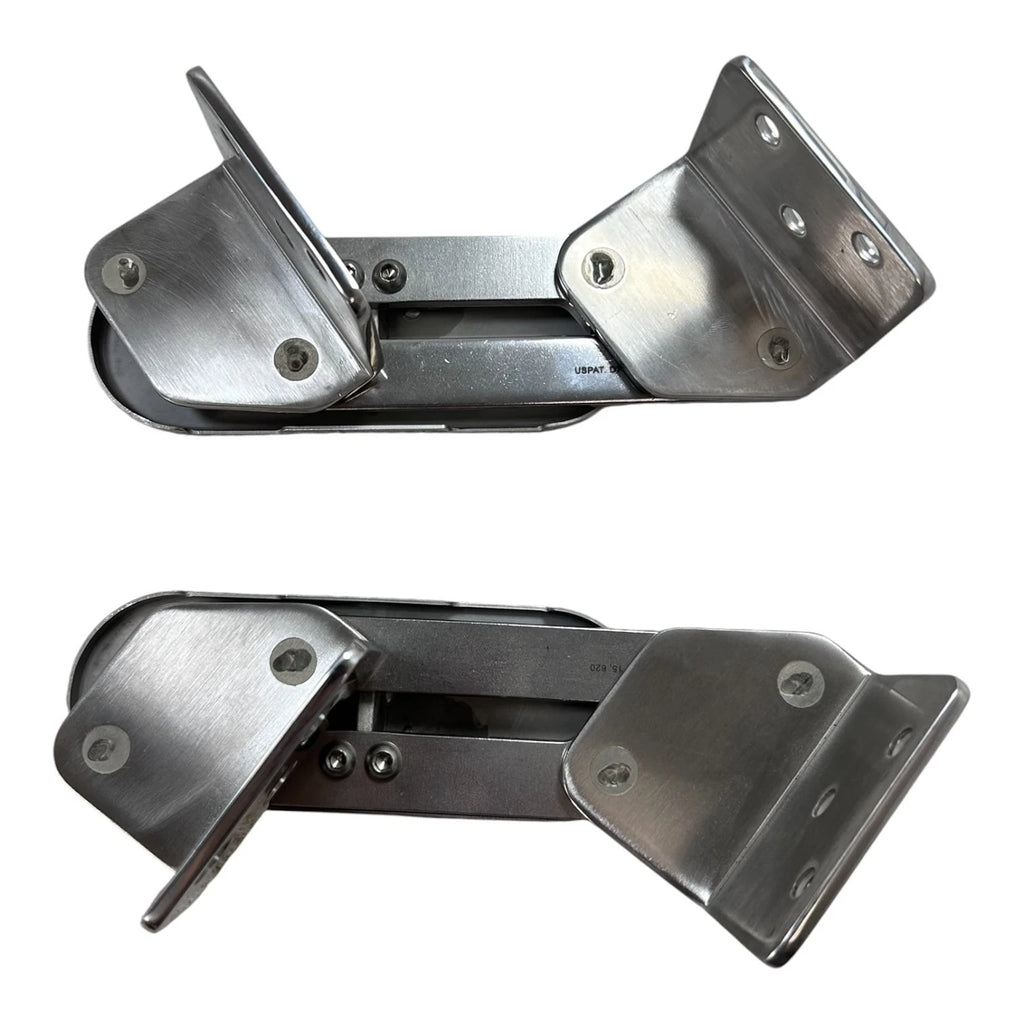 Set of 2 Roll Back Bolster Seat Hinges for Marine Applications (Stainless Steel)