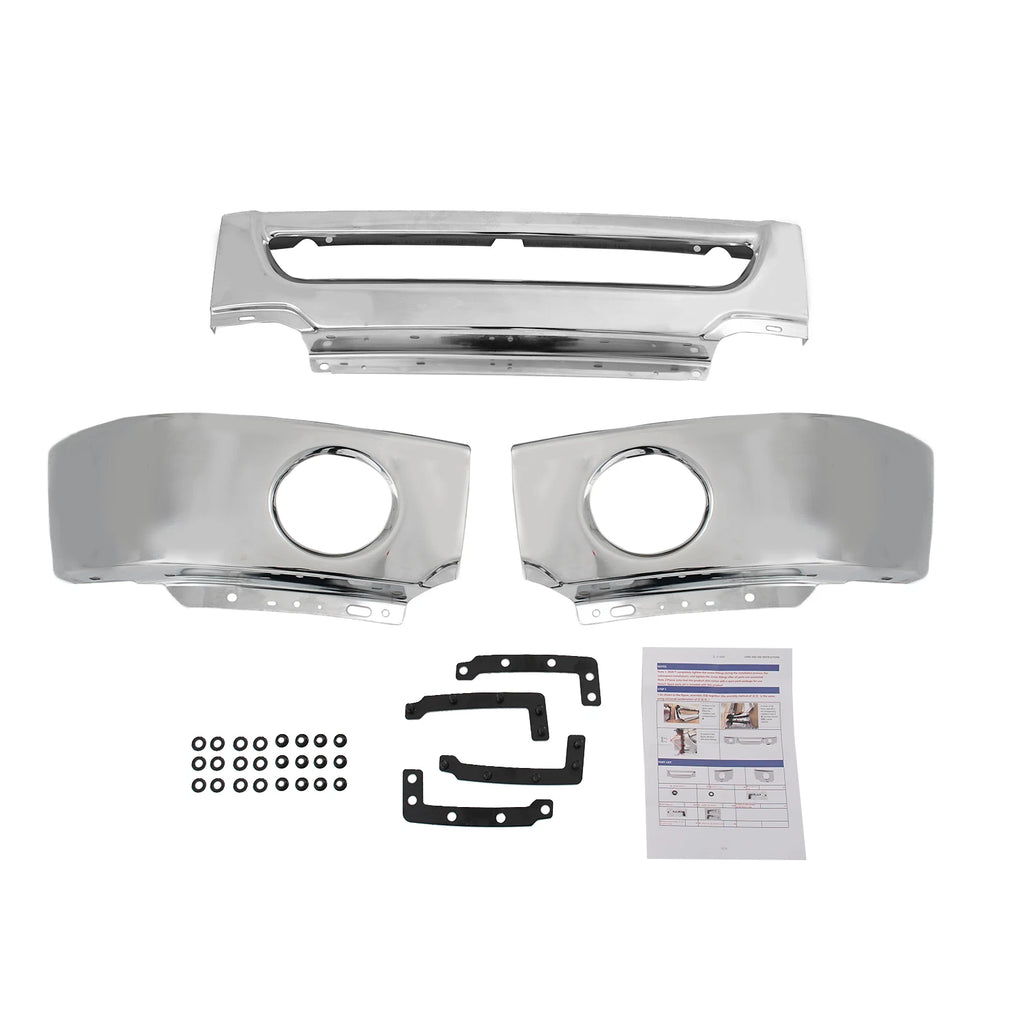 Steel Chrome Front Bumper for Ford F-150 (2006–2008) with Fog Light Holes