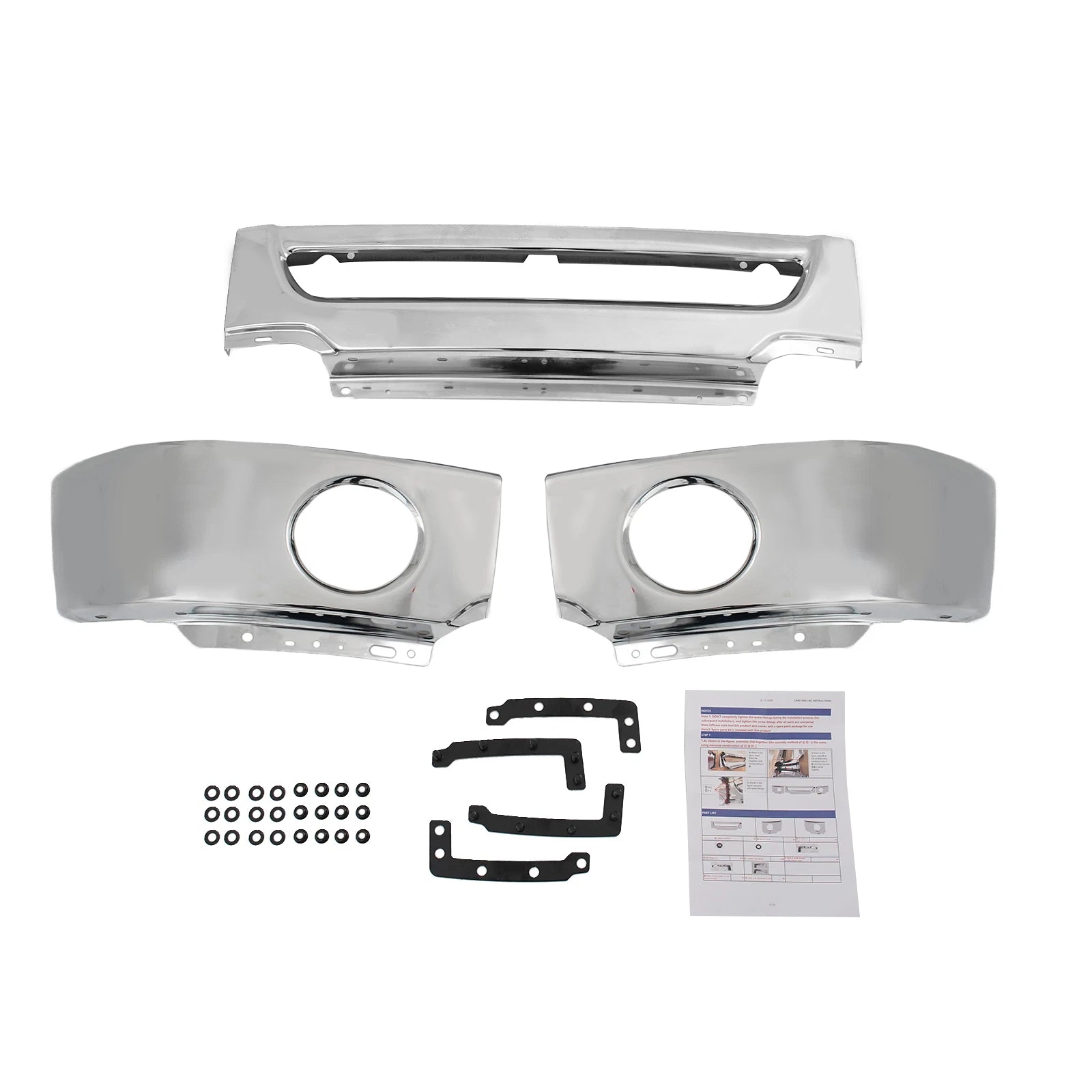 Steel Chrome Front Bumper for Ford F-150 (2006–2008) with Fog Light Holes