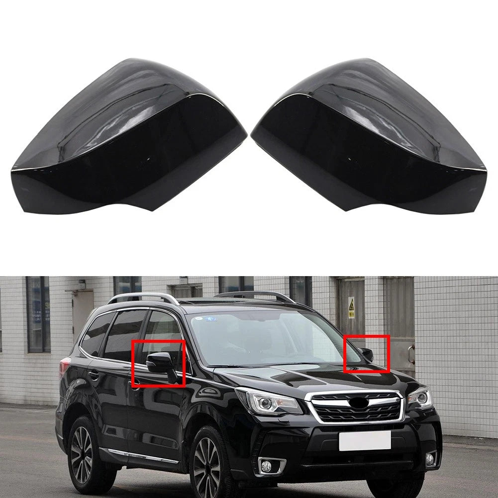 Set of 2 Rear View Mirror Cover Trim for Subaru (2012–2018) Black
