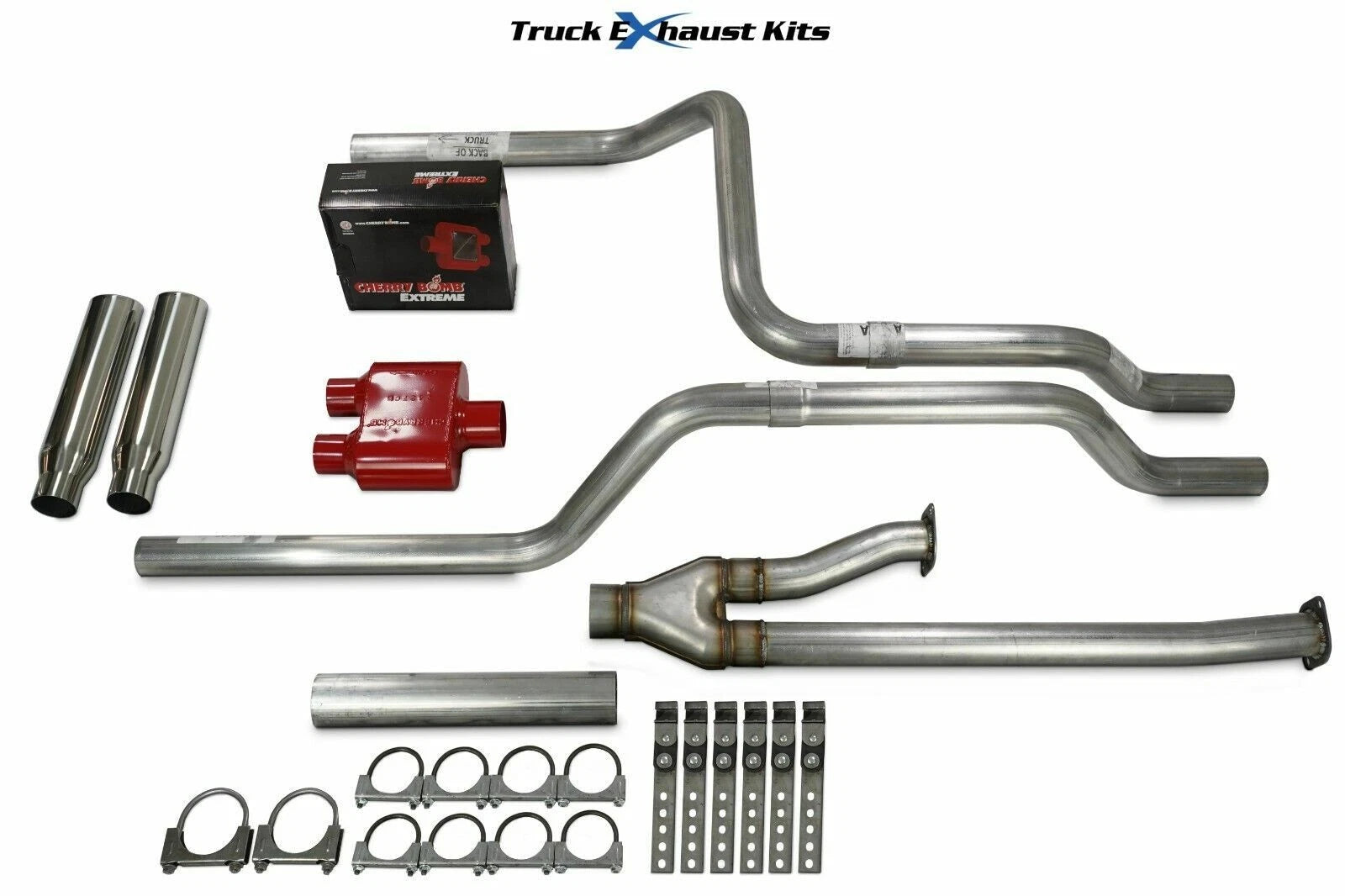 2.5" Dual Exhaust Kit for Toyota Tundra (2014–2021) - Extreme Rear Rolled Tip