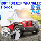 Waterproof Car Cover for Jeep Wrangler 2 Door (170'' x 75'' x 71'')