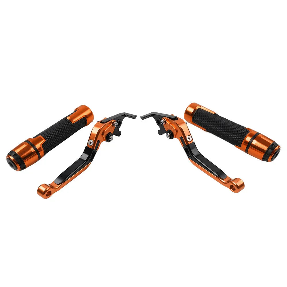 Orange Extendable Brake Clutch Levers Grips Set for BMW G310R G310GS (2017-2023)