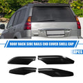 4 x Car Roof Rack Side Rails End Covers for Lexus GX470 (2003-2009) Black