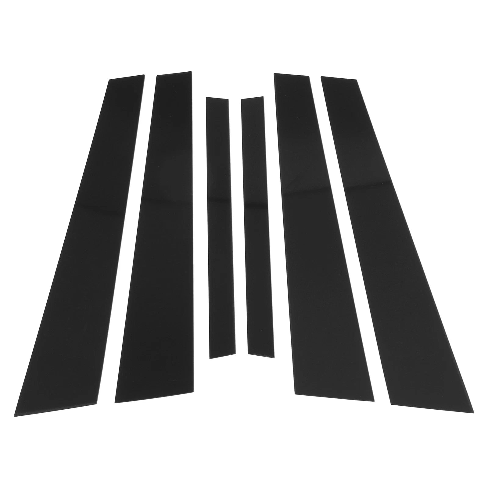 6 Pcs Door Pillar Window Trim for BMW 5-Series (2004–2010) Black
