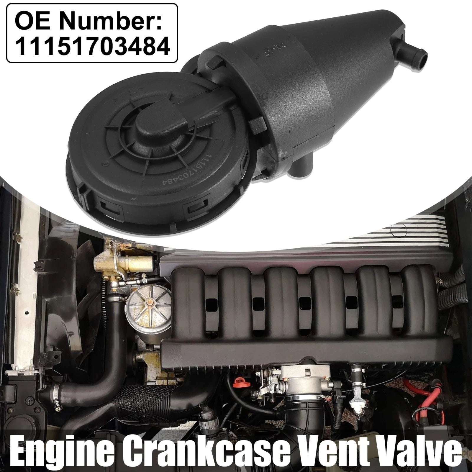 PVC engine crankcase vent valve for BMW 323i M3 Z3 1996–2000 (11151703484)