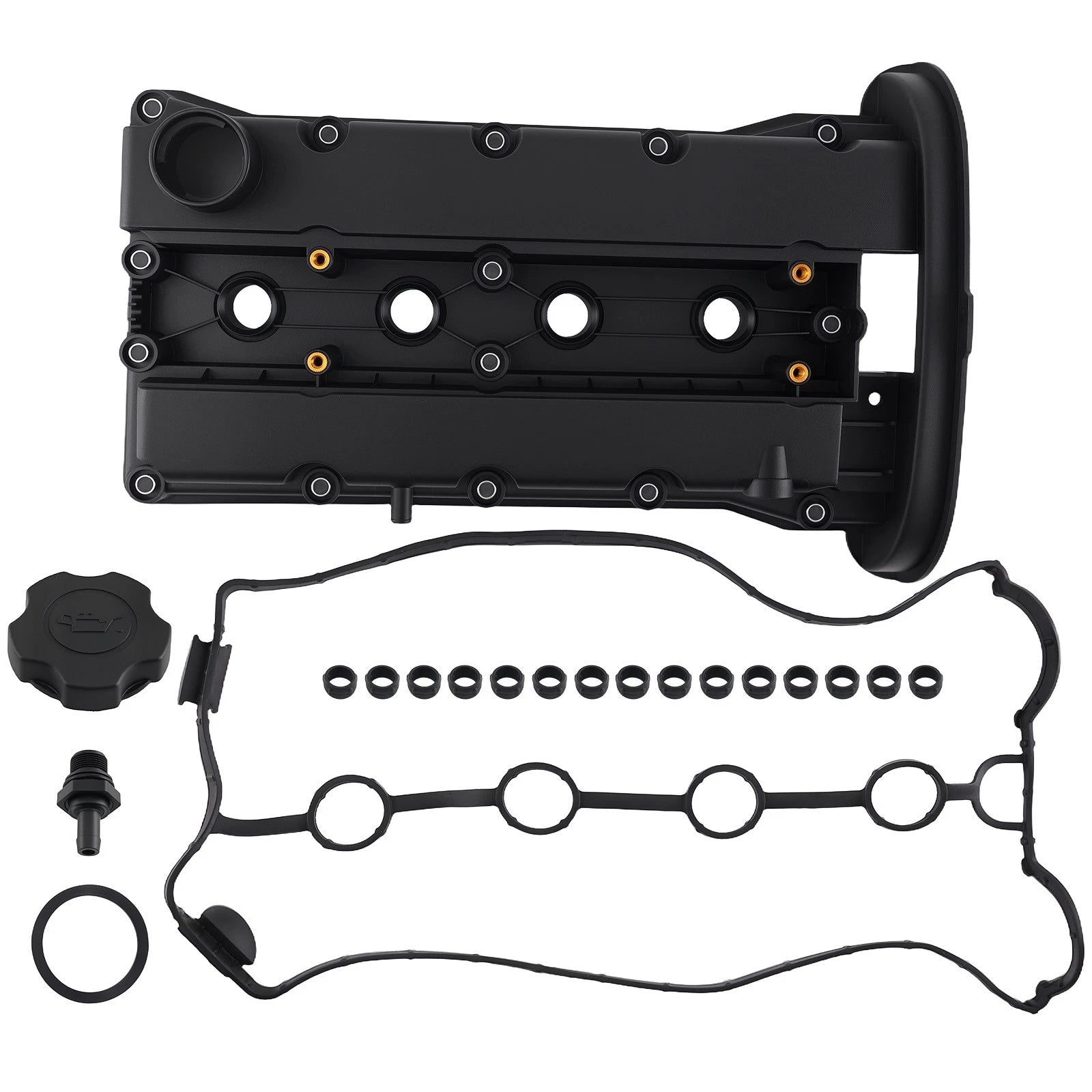 Engine Valve Cover for Chevrolet Aveo (2008-2017) Black Gasket