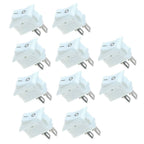 10PCS Rocker Switch 2 Pin ON/OFF SPST 125VAC 6A 250VAC 3A for Mini
