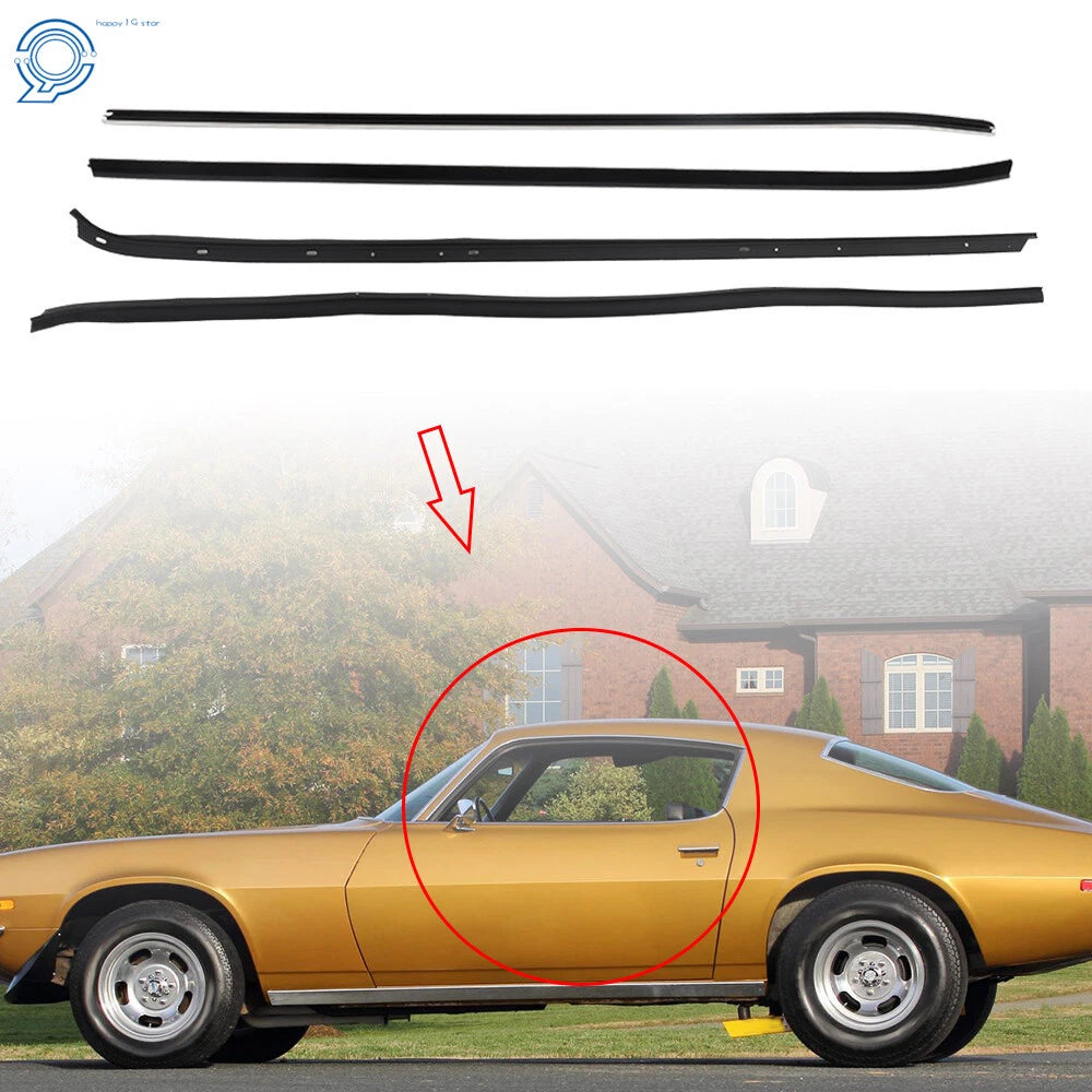 Set of 4 Window Sweeps Felts for Chevy Camaro/Pontiac Firebird (1970–198)