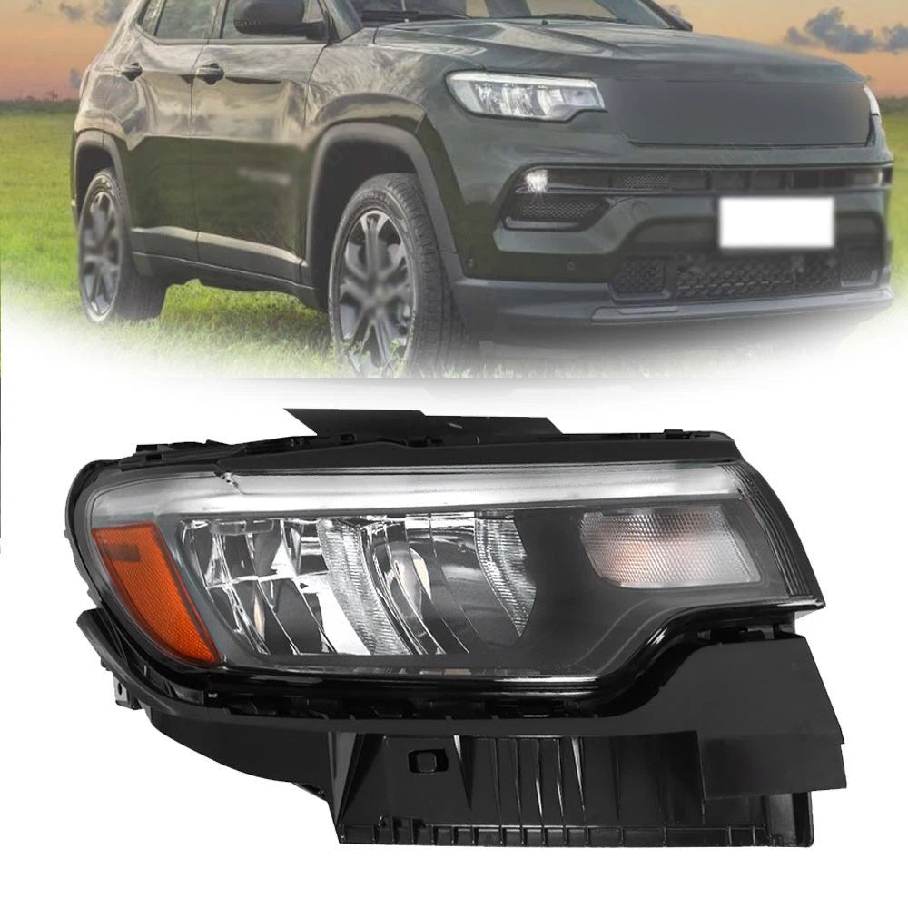 Headlight Lamp for Jeep Compass (2022–2023) w/o LED DRL Reflector