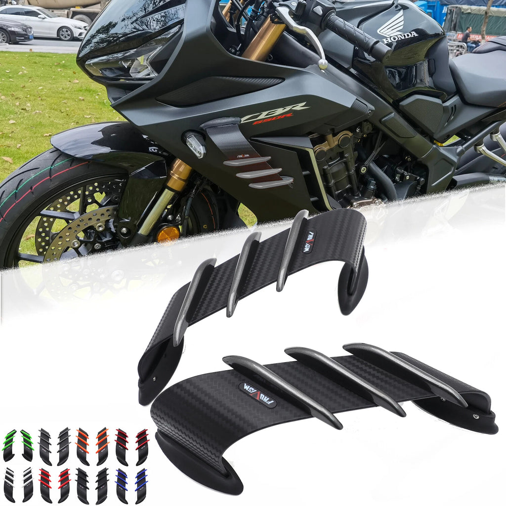 Universal Motorcycle Front Fairing Winglets Side Spoiler Sticker