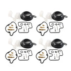 Carburetor Repair Kit Float Diaphragm 4 x Set for Honda CBR900RR (1996-1999)