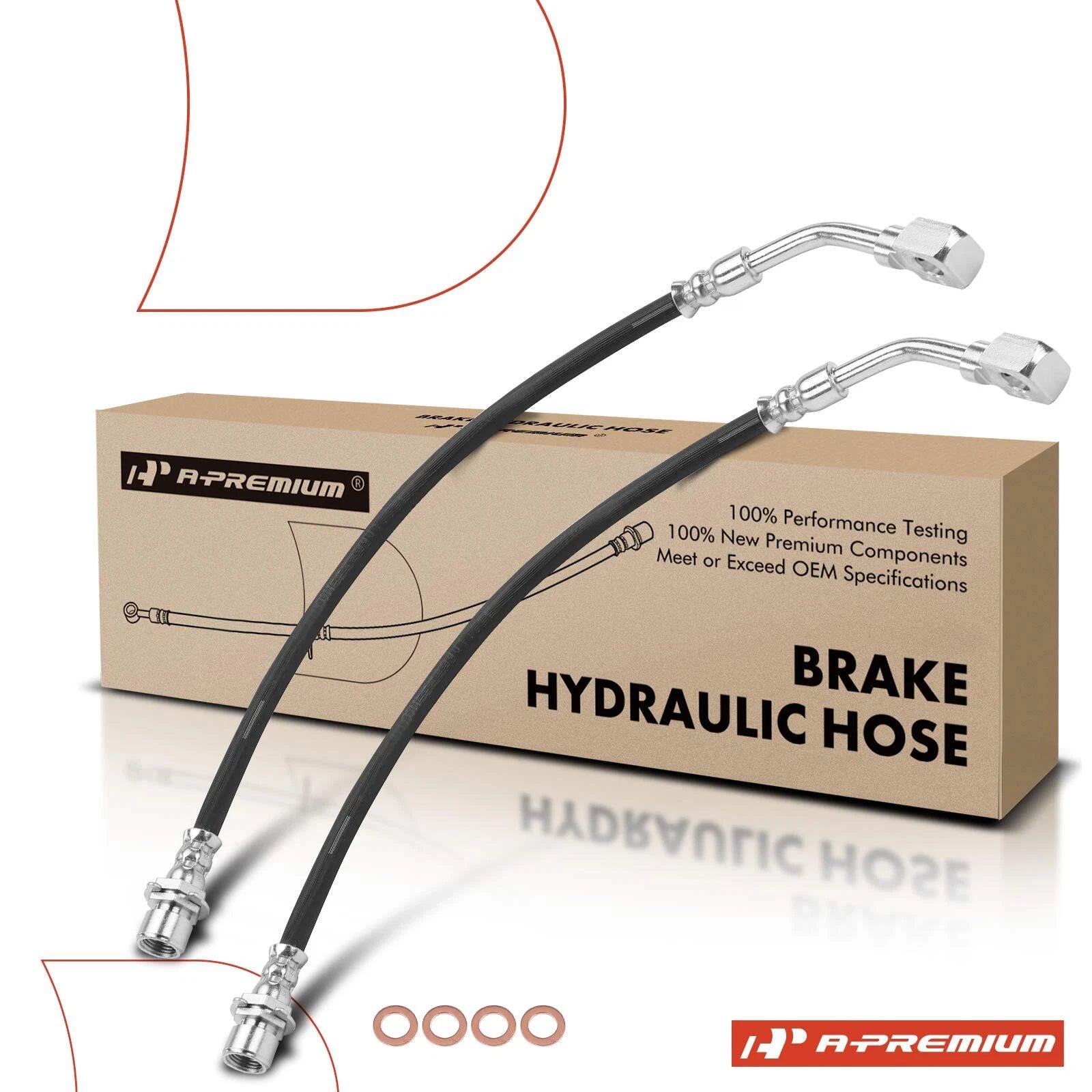 Front Brake Hydraulic Hose for Buick Rendezvous (2002–2007) Pontiac Aztek (2001–2005)
