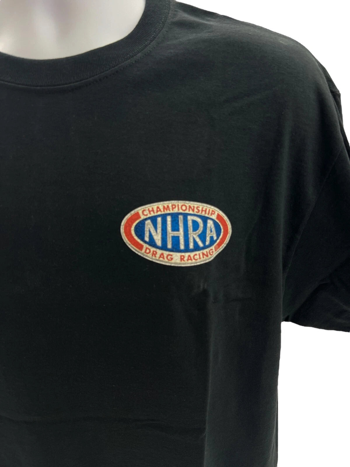 NHRA Drag Racing Speed Graphic T-Shirt for All American Flag Black (Unspecified)