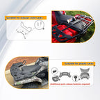 Rear Passenger Rack Cargo Storage Trunk Box for Universal ATV (1995–2023)