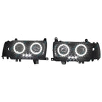 Black Halo Projector Headlights with LED for Landcruiser FJ80R FZJ80 1990~1992
