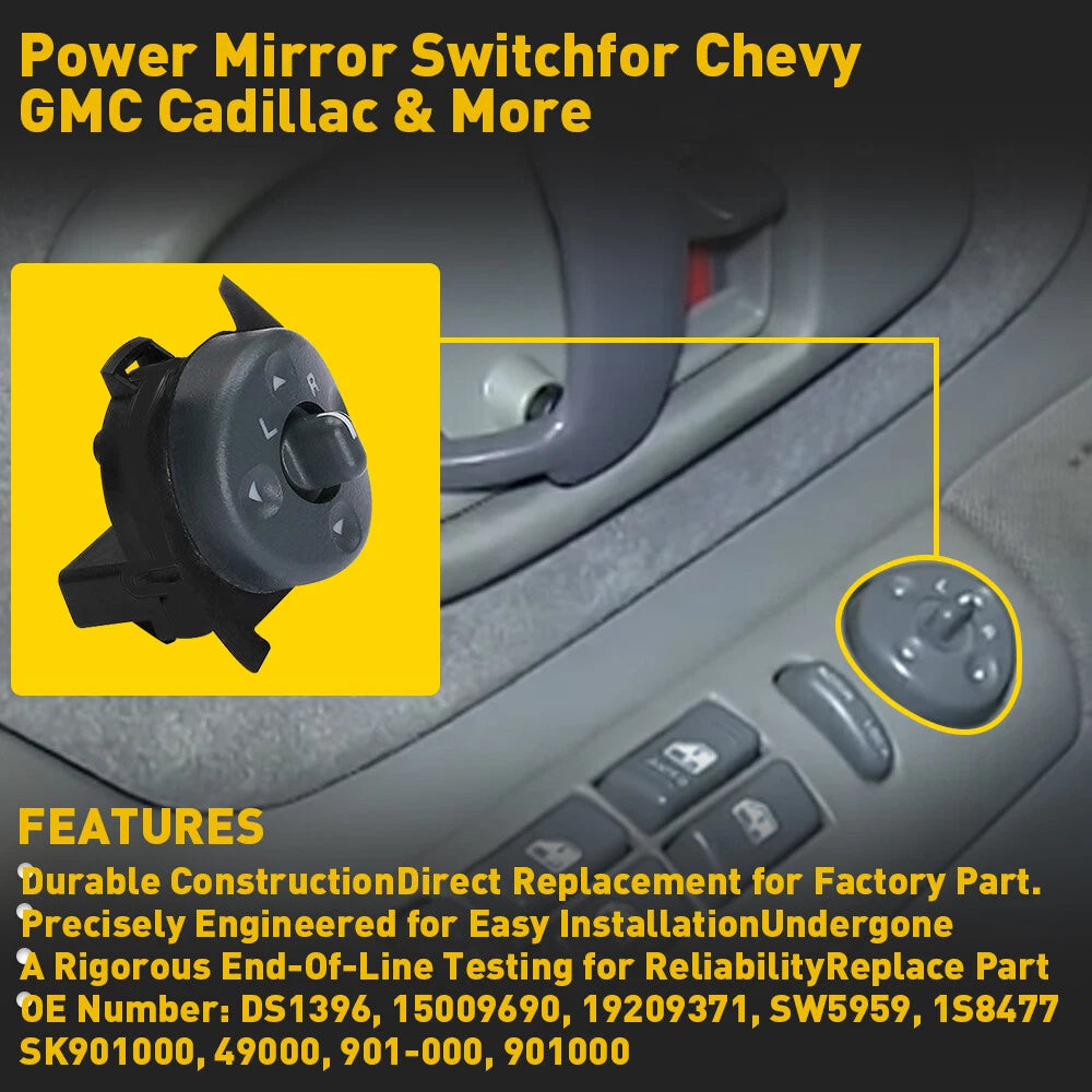 Power Mirror Control Switch for Chevy GMC Tahoe Astro C/K (1990–2000)