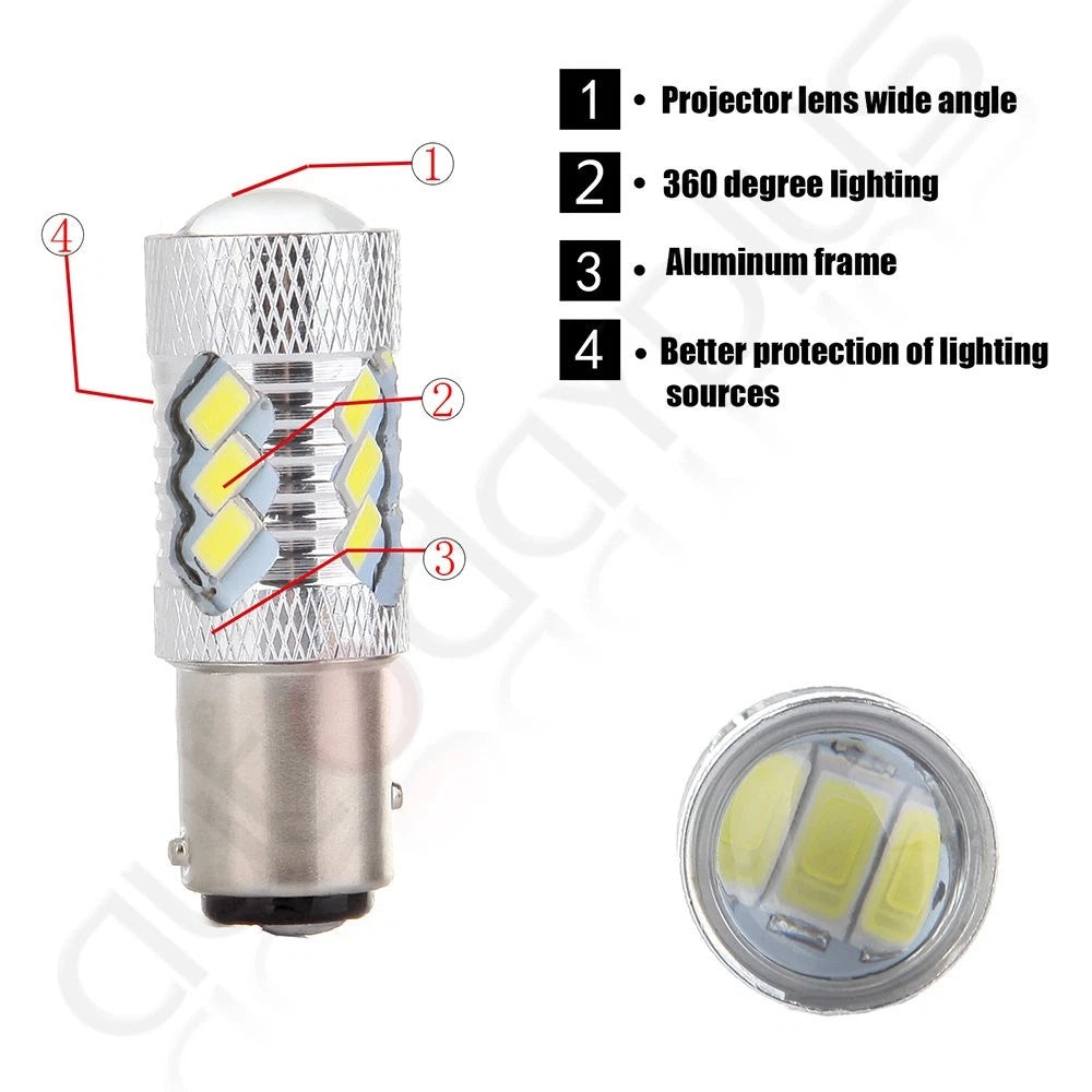 Set of 4 6000K 60W 1157 15 5730 SMD Brake Light Replacement