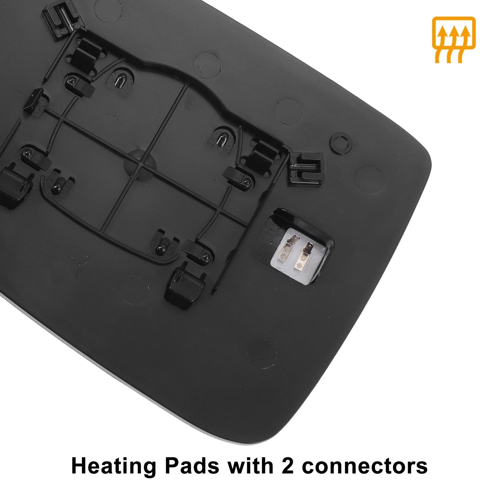 Pair White Heated Mirror Glass for Dodge Ram 1500 